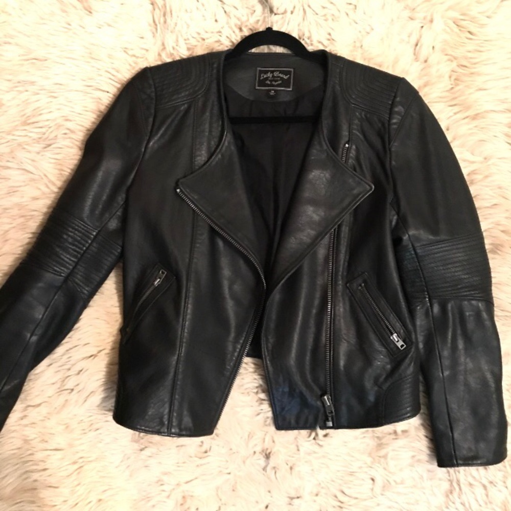Lucky Brand genuine leather moto jacket